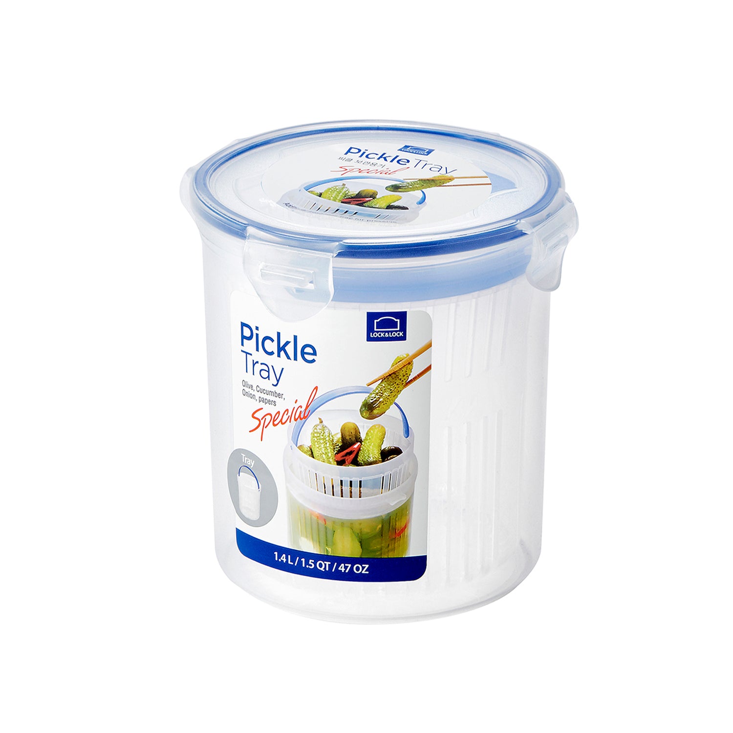 Envase Hermético Redondo 1.4 L con Canasta
