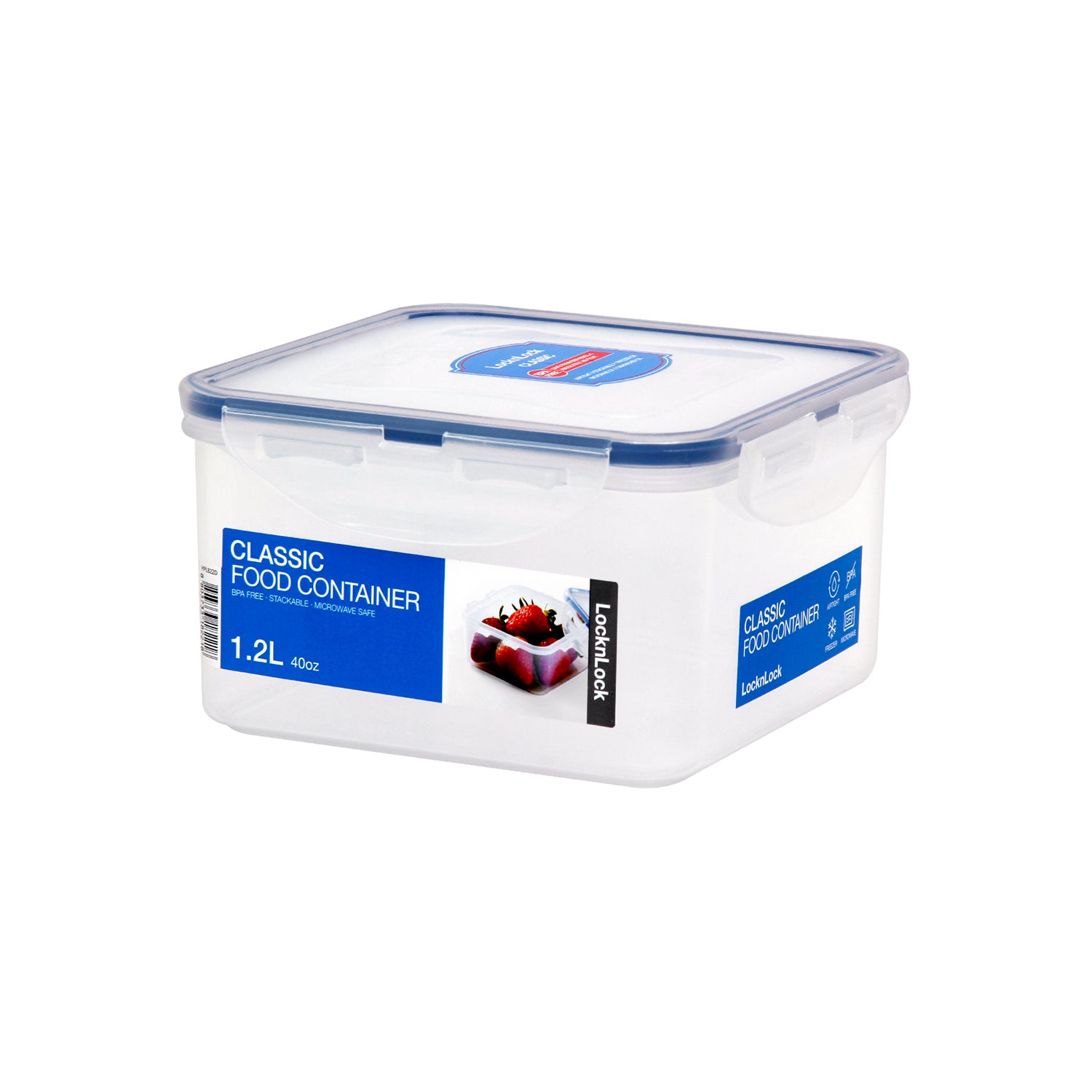 Envase Hermético Cuadrado 1.2 L