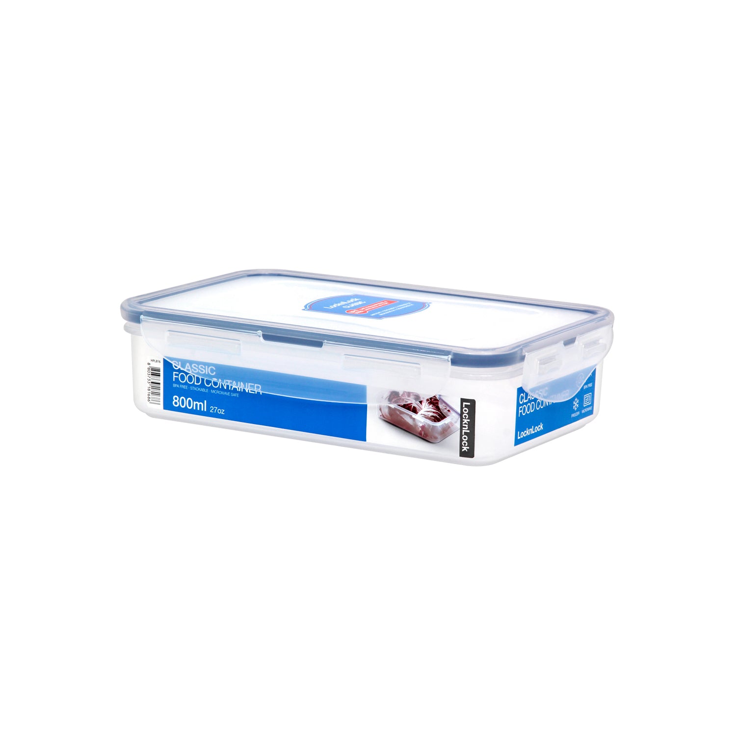 Envase Hermético Rectangular 800 ml Classic