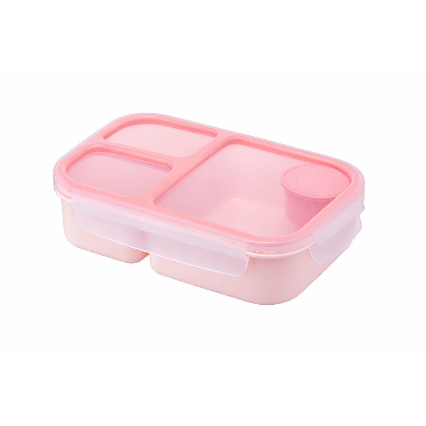 Envase Rectangular 980 ml 3 Divisiones Rosa