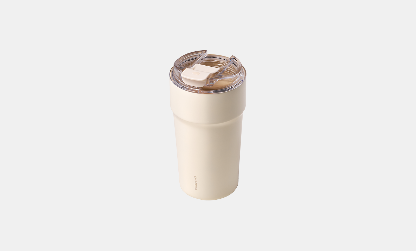 Mug Térmico Acero Metro Cerámico 500 ml Blanco