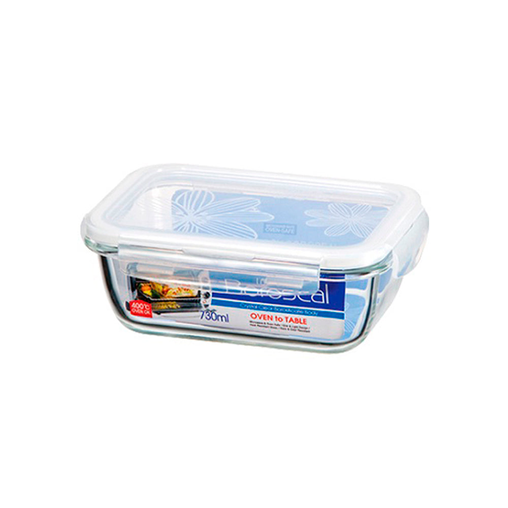 Envase Hermético Vidrio 730 ml Boroseal III Rectangular