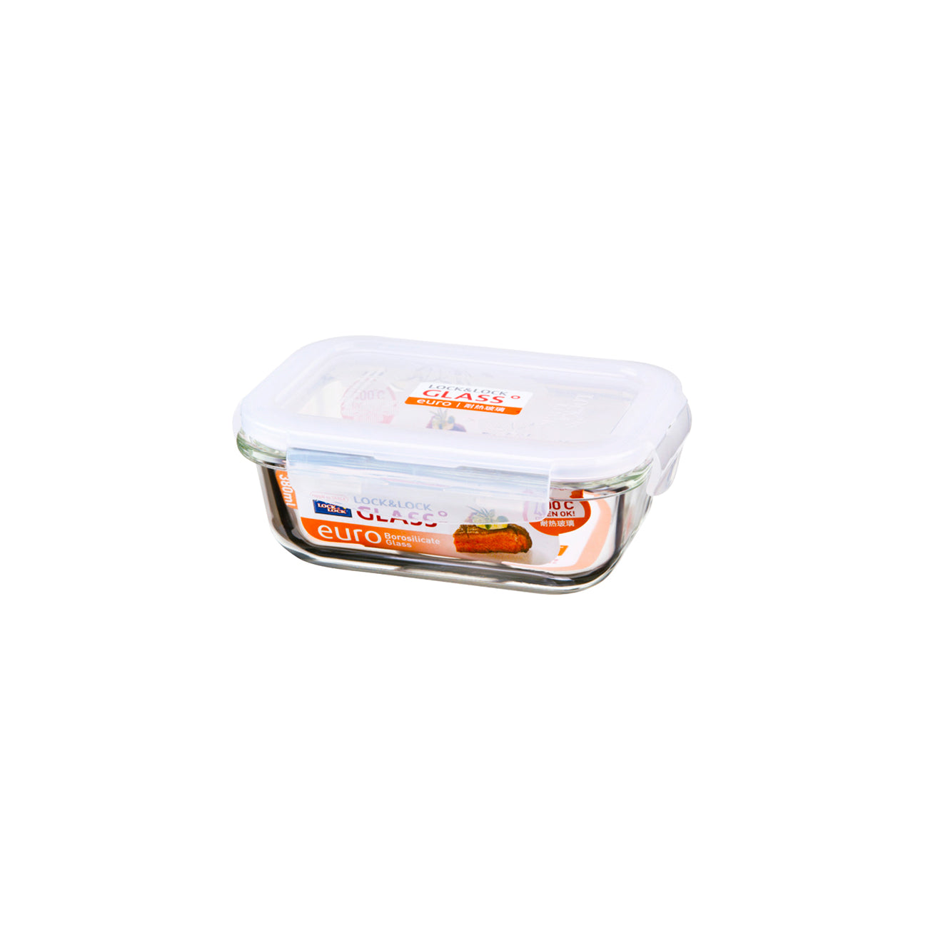Envase Hermético Vidrio 380 ml Boroseal Euro Rectangular