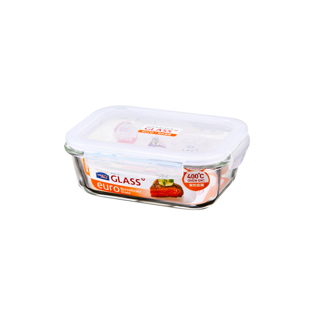 Envase Hermético Vidrio 630 ml Boroseal Euro Rectangular