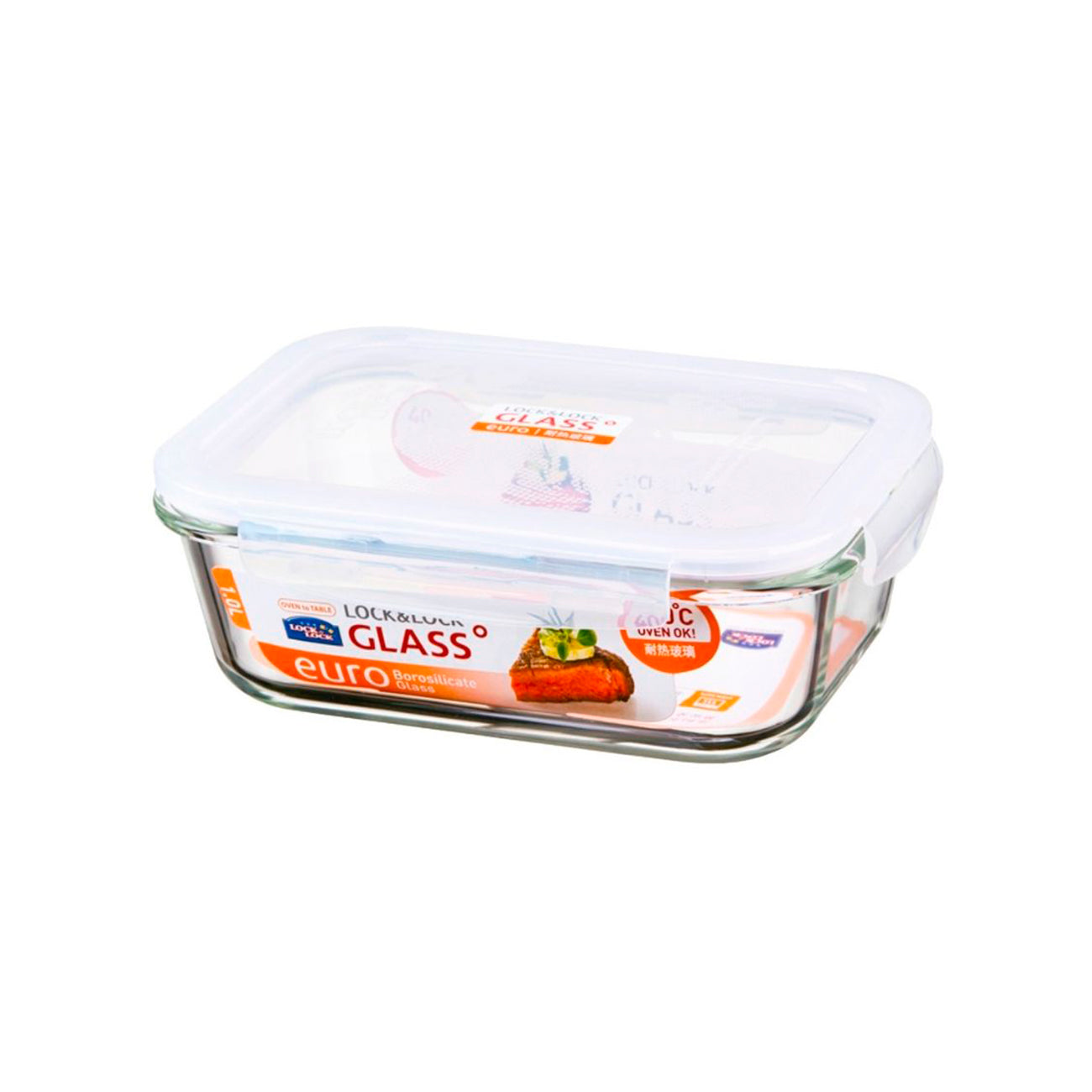Envase Hermético Vidrio 1 L Boroseal Euro Rectangular