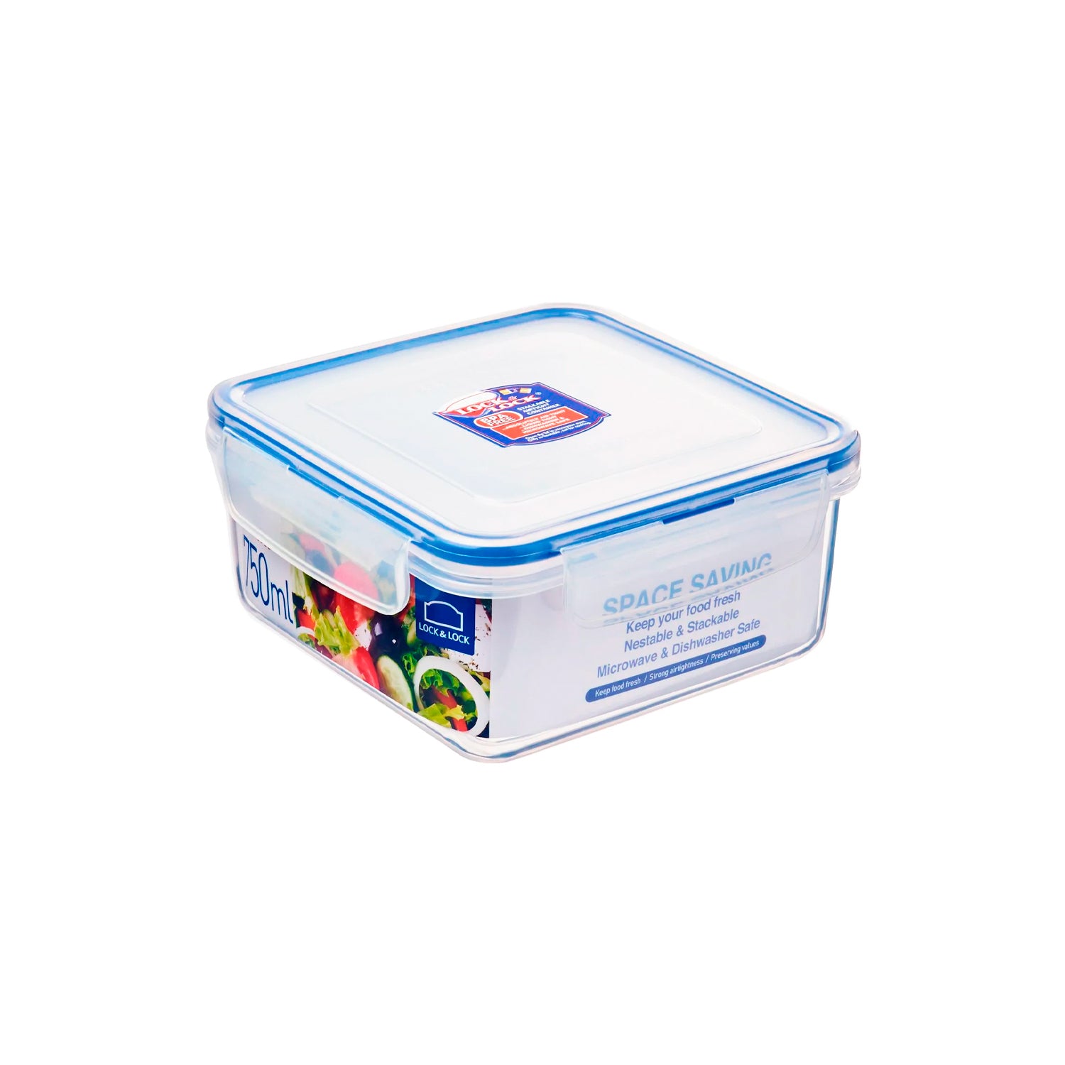 Envase Hermético Cuadrado 750 ml