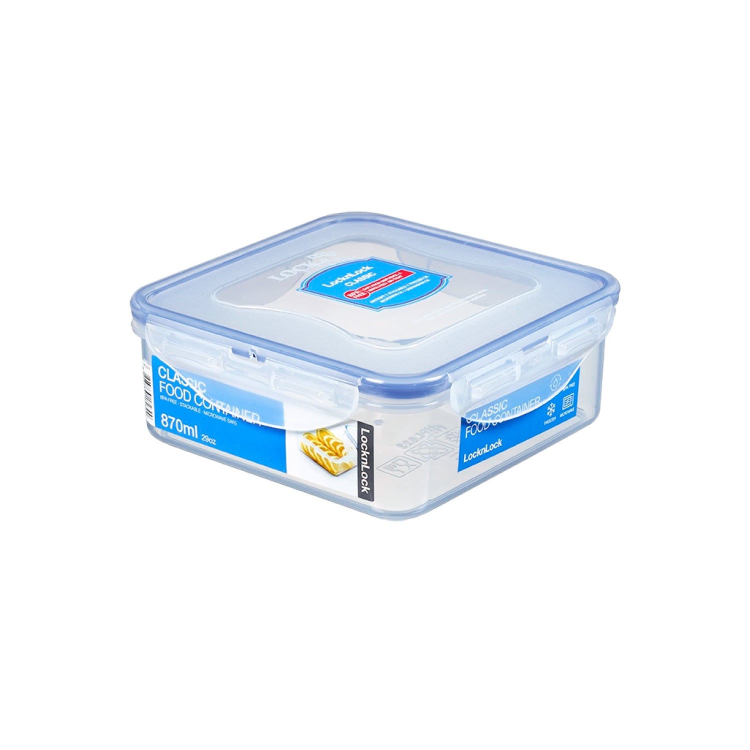 Envase Hermético Cuadrado 870 ml