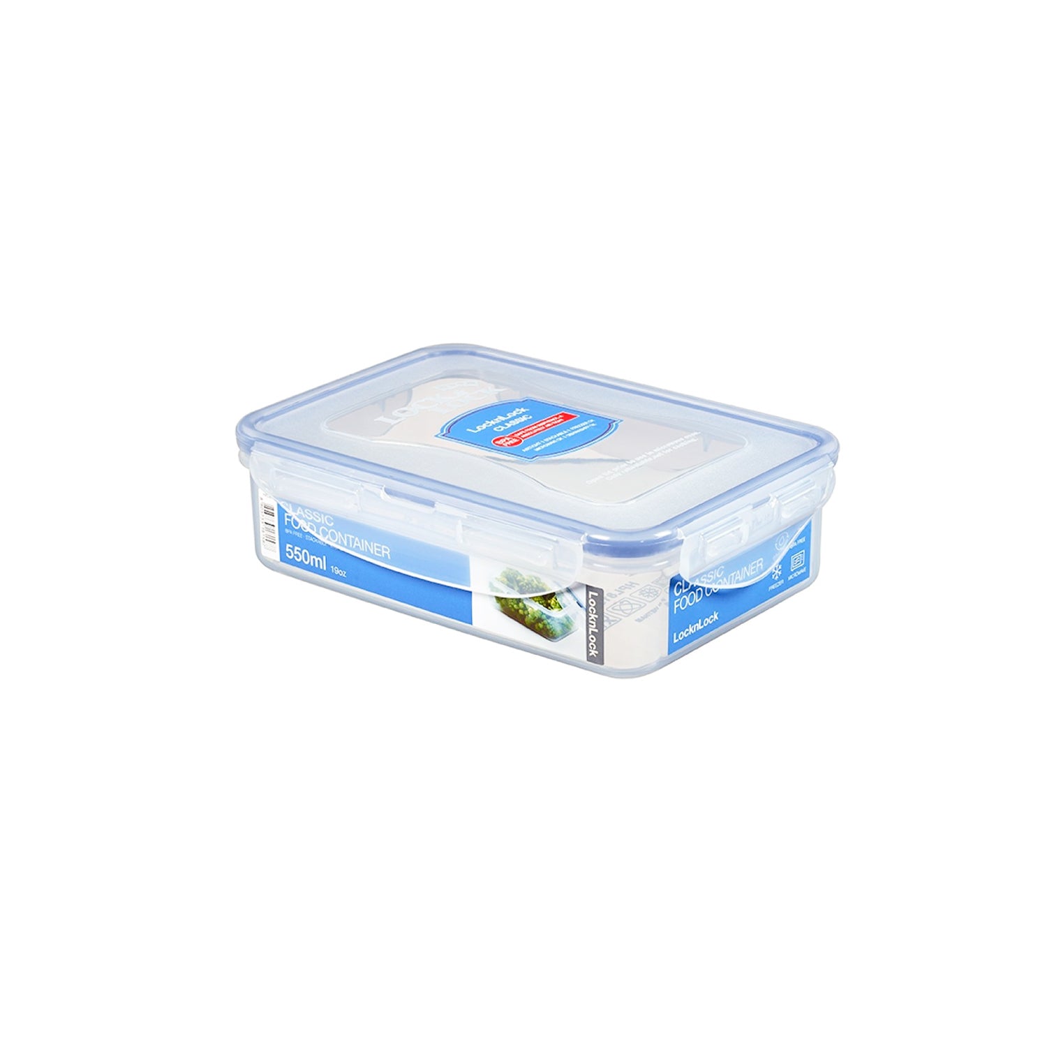 Envase Hermético Rectangular 550 ml