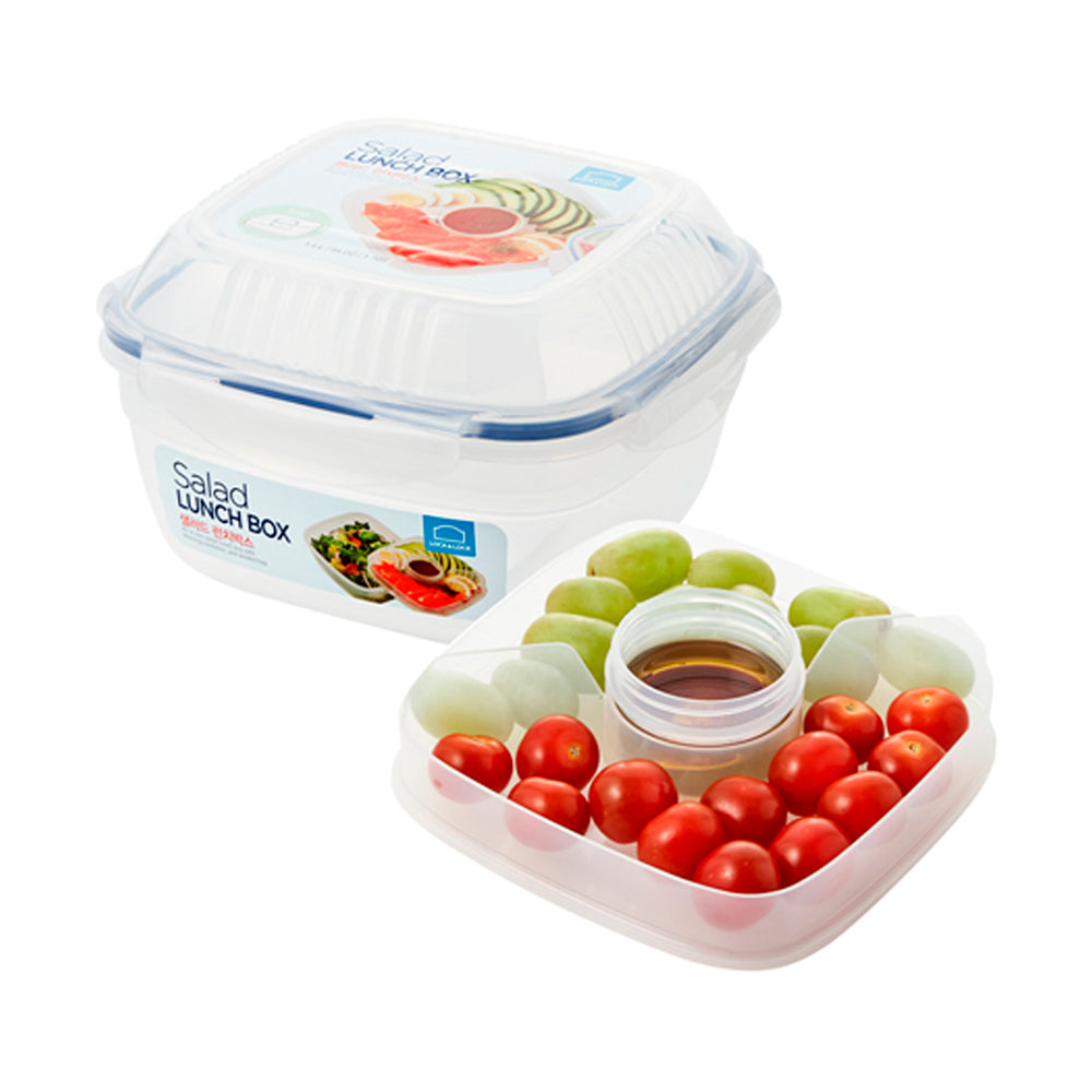 Envase Hermético Cuadrado 1.6 L con División