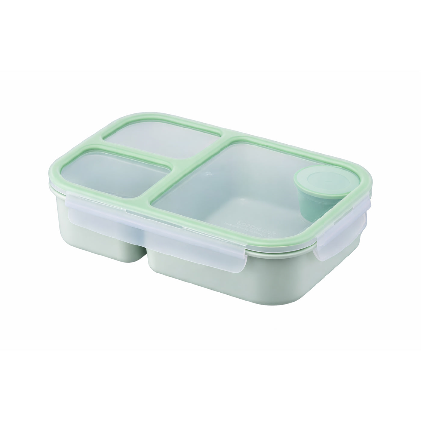 Envase Rectangular 980 ml 3 Divisiones Menta