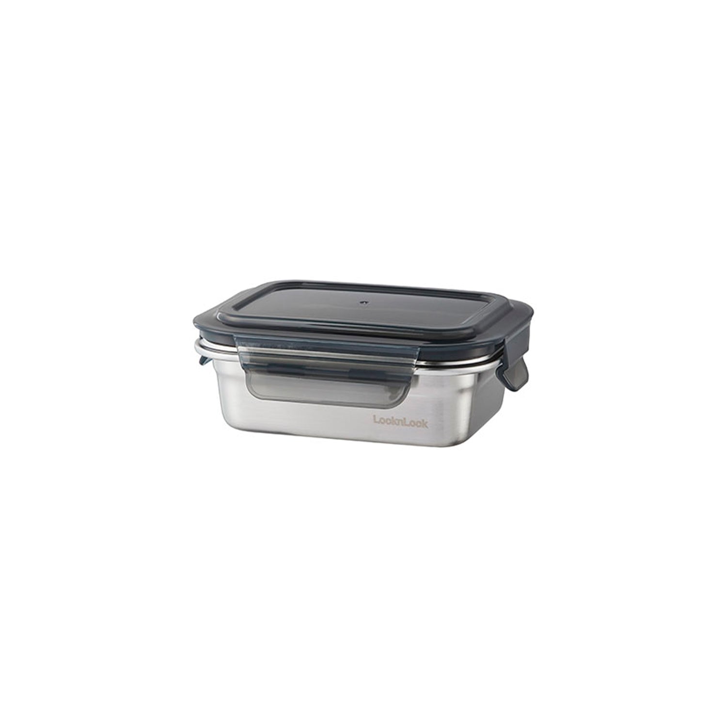Envase Hermético Acero Rectangular Bajo 400 ml